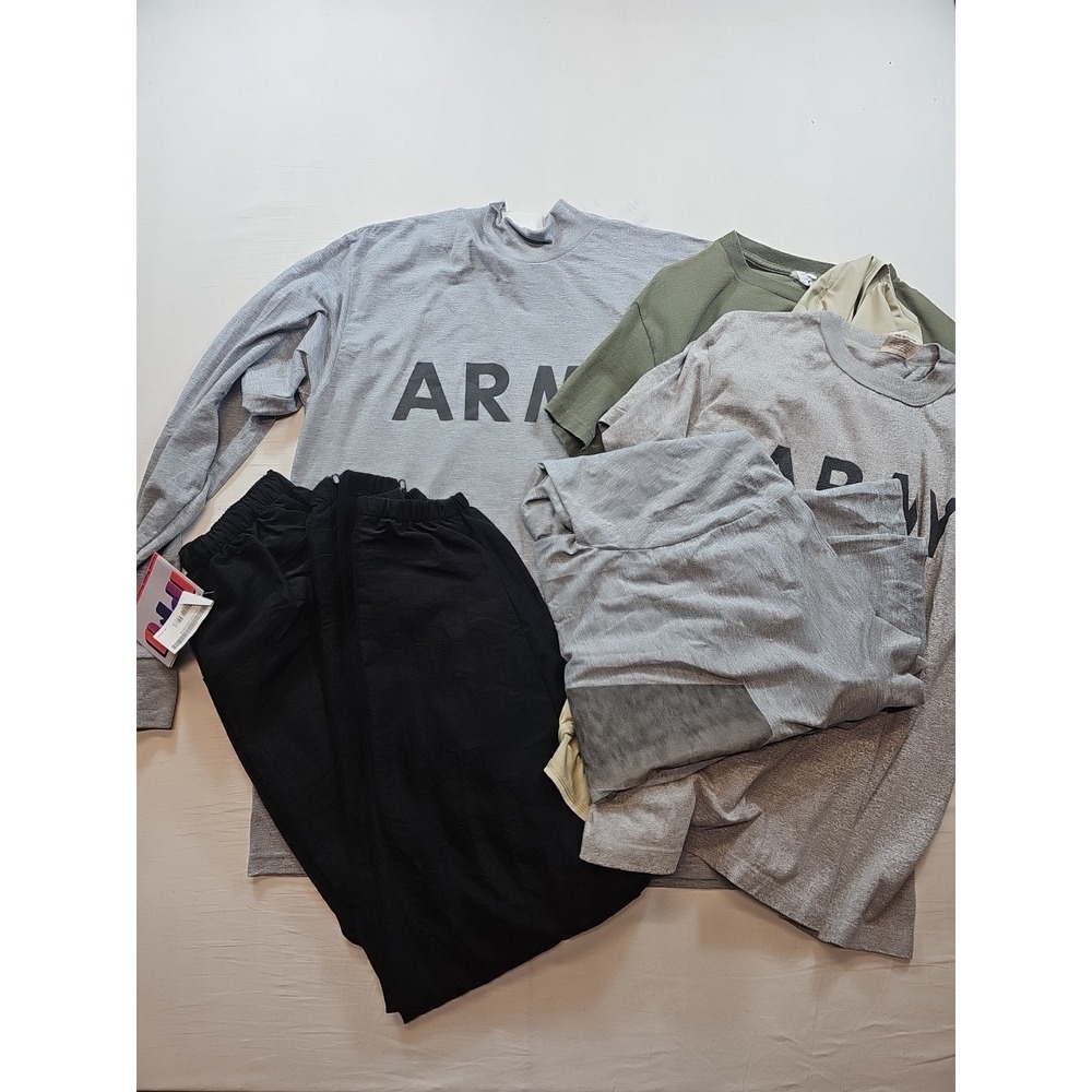US Armt PT Shirts(5) and Pants "Size Medium"  Lot Of 6